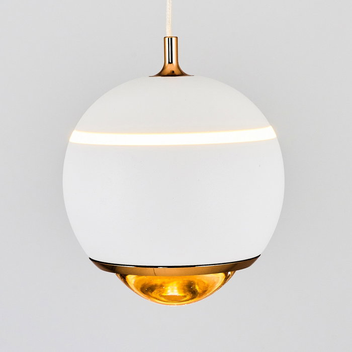 Opviq Lámpara de araña 2806-1A-01 en Blanco con Cristal Opalino